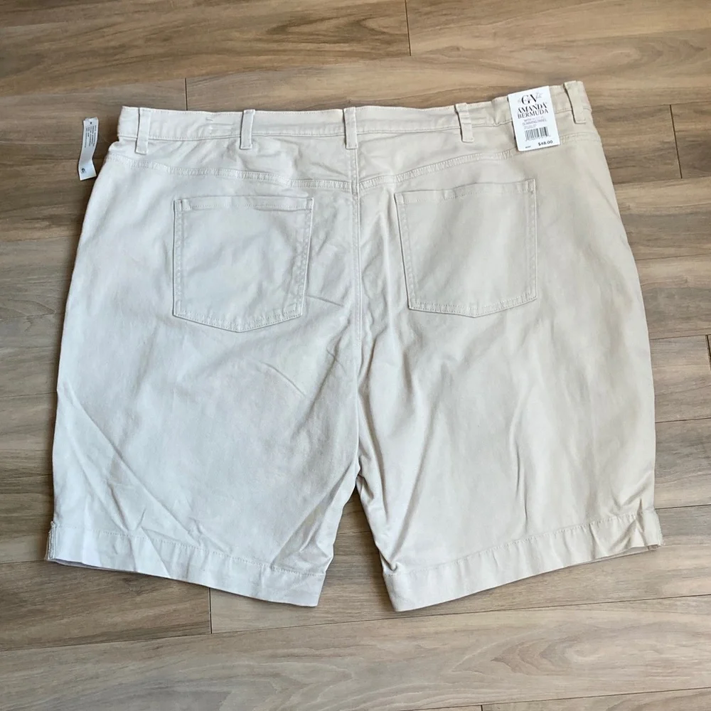 Gloria Vanderbilt stonewood jean Bermuda short flawless stretch classic rise 24W - Picture 13 of 15